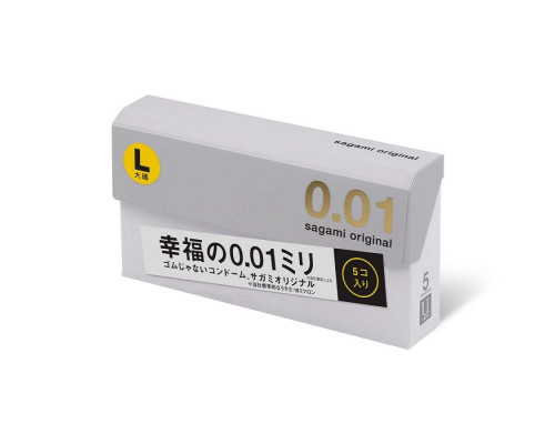 Заказать Презервативы Sagami Original 0.01 L-size увеличенного размера - 5 шт.