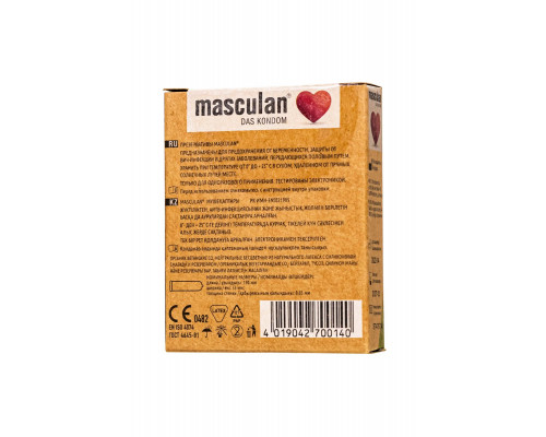 Заказать Экологически чистые презервативы Masculan Organic - 3 шт.