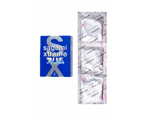 Заказать Розовые презервативы Sagami Xtreme Feel Fit 3D - 3 шт.