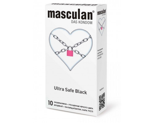Заказать Ультрапрочные презервативы Masculan Ultra Safe Black - 10 шт.