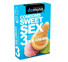 Презервативы для орального секса DOMINO Sweet Sex с ароматом мороженого - 3 шт.