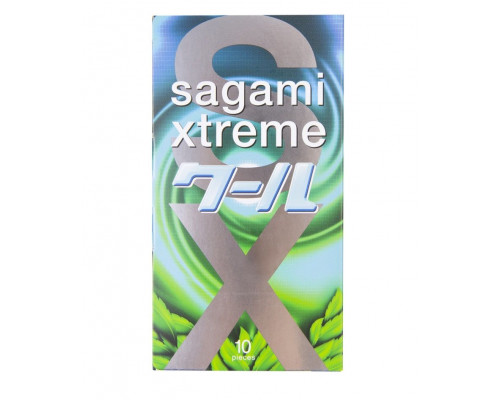 Заказать Презервативы Sagami Xtreme Mint с ароматом мяты - 10 шт.