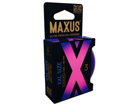 Заказать Презервативы Maxus XXL увеличенного размера - 3 шт.