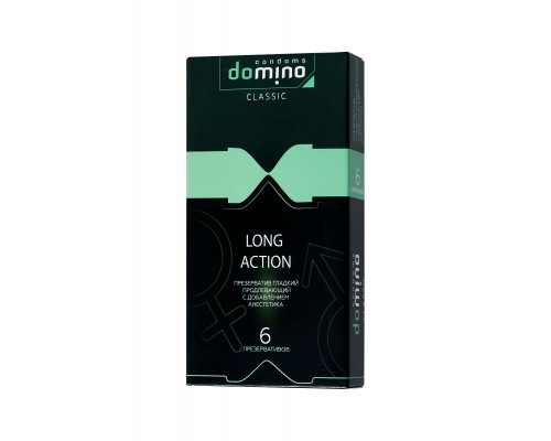 Заказать Презервативы с пролонгирующим эффектом DOMINO Classic Long action - 6 шт.
