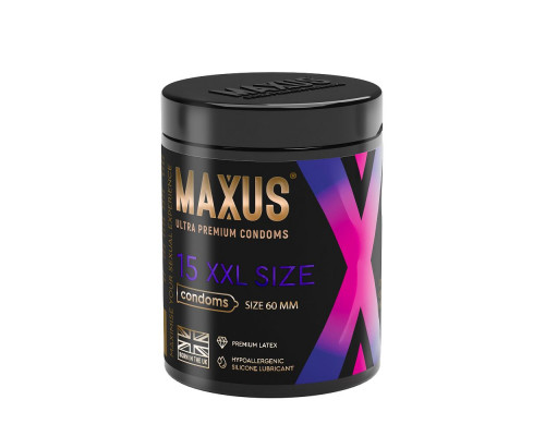 Заказать Презервативы увеличенного размера Maxus XXL - 15 шт.