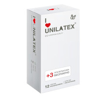 Ультратонкие презервативы Unilatex Ultra Thin - 12 шт. + 3 шт. в подарок