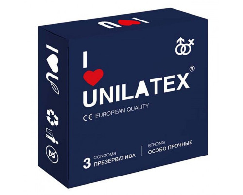 Заказать Ультрапрочные презервативы Unilatex Extra Strong - 3 шт.