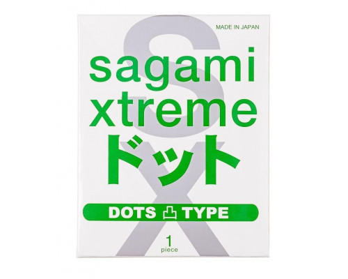 Заказать Презерватив Sagami Xtreme Type-E с точками - 1 шт.