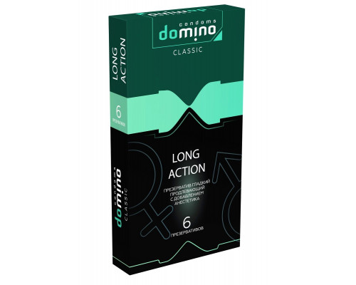 Заказать Презервативы с пролонгирующим эффектом DOMINO Classic Long action - 6 шт.