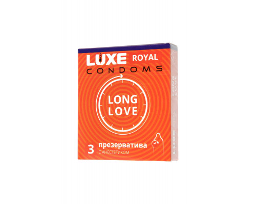 Заказать Презервативы с продлевающим эффектом LUXE Royal Long Love - 3 шт.
