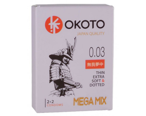 Заказать Набор из 4 презервативов OKOTO MegaMIX