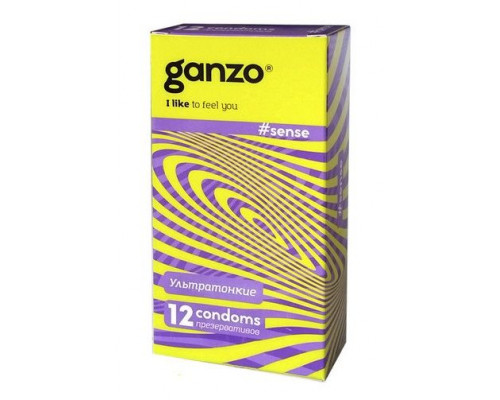 Заказать Тонкие презервативы для большей чувствительности Ganzo Sence - 12 шт.
