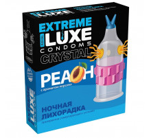 Стимулирующий презерватив «Ночная лихорадка» с ароматом персика - 1 шт.
