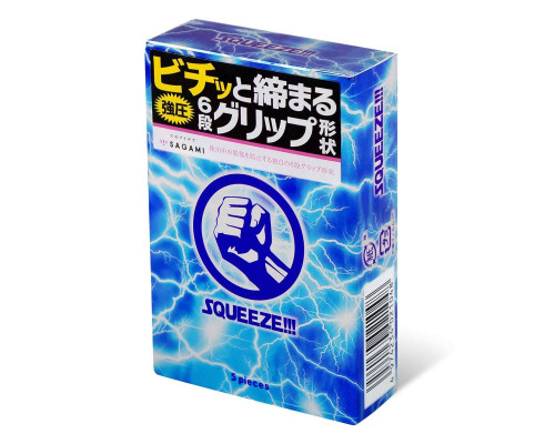 Заказать Презервативы Sagami Squeeze волнистой формы - 5 шт.