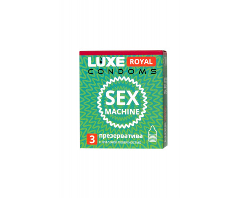 Заказать Ребристые презервативы LUXE Royal Sex Machine - 3 шт.