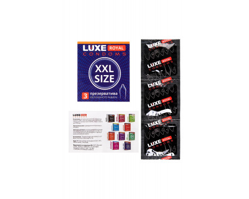Заказать Презервативы увеличенного размера LUXE Royal XXL Size - 3 шт.