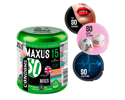 Заказать Презервативы MAXUS Mixed - 15 шт.