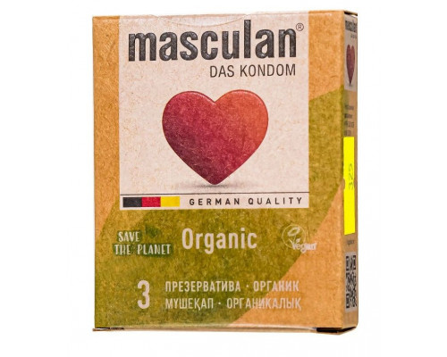 Заказать Экологически чистые презервативы Masculan Organic - 3 шт.