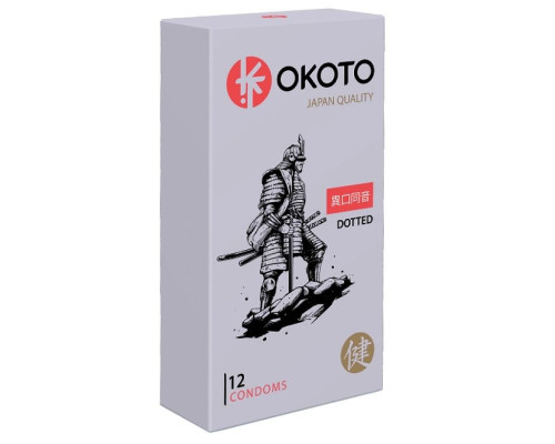 Точечные презервативы OKOTO Dotted - 12 шт.