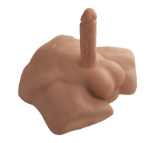 Карамельный мужской полуторс с фаллоимитатором SILEXD Apollo S 7