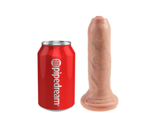 Заказать Телесный необрезанный фаллоимитатор на присоске 6  Uncut Cock - 16,5 см.