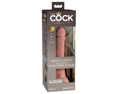 Заказать Телесный фаллоимитатор 7  Silicone Dual Density Cock - 21 см.