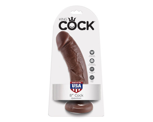 Заказать Коричневый фаллоимитатор 8  Cock - 20,3 см.