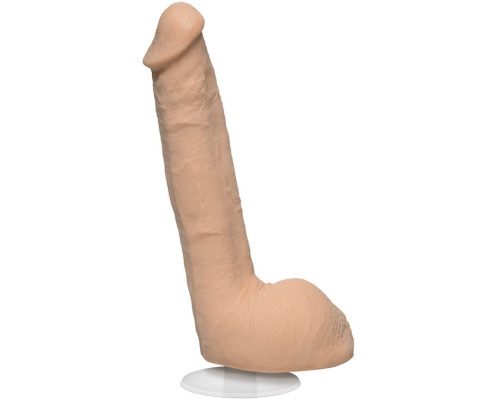 Заказать Телесный фаллоимитатор-реалистик Signature Cocks Small Hands со съемной присоской - 23,5 см.