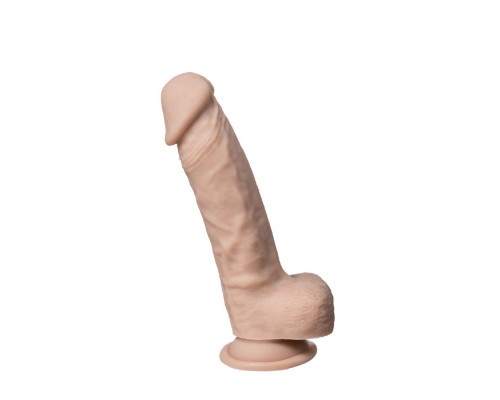 Телесный фаллоимитатор на присоске Real Skin Model 1 - 17,8 см.