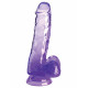 Заказать Фиолетовый фаллоимитатор с мошонкой на присоске 6’’ Cock with Balls - 17,8 см.