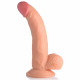 Заказать Телесный фаллоимитатор на присоске 7.5  Dildo with Balls - 21,5 см.