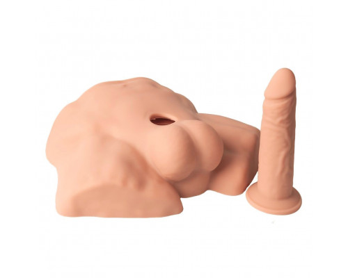 Карамельный мужской полуторс с фаллоимитатором SILEXD Apollo S 7