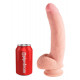 Заказать Телесный фаллоимитатор на присоске 10  Triple Density Cock with Balls - 26,7 см.