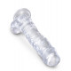 Заказать Прозрачный фаллоимитатор 8  Cock with Balls - 22,2 см.