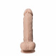 Телесный фаллоимитатор на присоске Real Skin Model 1 - 17,8 см.
