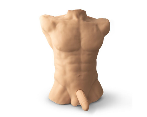 Телесный мужской торс с фаллоимитатором SILEXD Apollo L 7