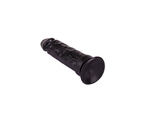 Заказать Крупный чёрный фаллоимитатор без мошонки - 20,5 см.