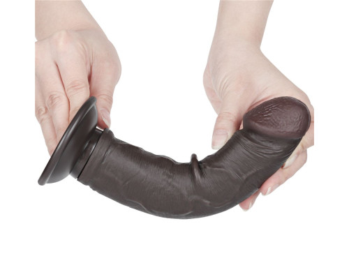 Заказать Коричневый фаллоимитатор 8 Sliding Skin Dual Layer Dong - 20 см.