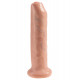 Заказать Телесный необрезанный фаллоимитатор на присоске 7  Uncut Cock - 19,1 см.