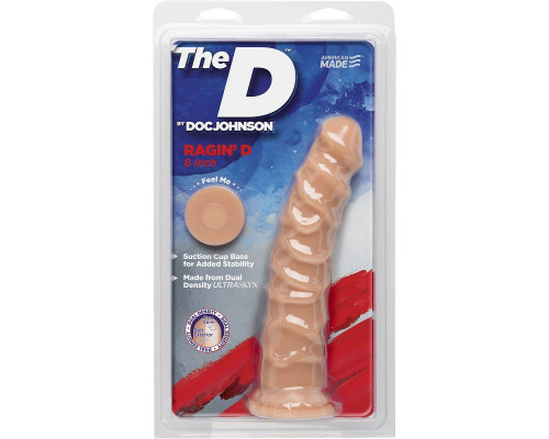 Заказать Телесный фаллоимитатор на присоске The D™ Ragin’ D 8  Vanilla - 20,32 см.
