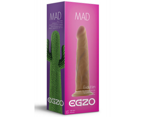 Заказать Телесный фаллоимитатор без мошонки Mad Cactus - 18,5 см.