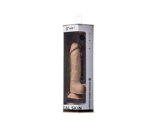 Телесный фаллоимитатор на присоске Real Skin Model 1 - 21 см.