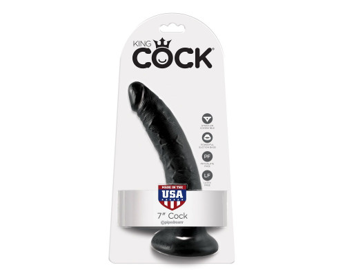 Заказать Чёрный фаллоимитатор с присоской 7 Cock - 17,8 см. Заказать Чёрный фаллоимитатор с присоской 7 Cock - 17,8 см.