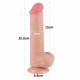 Заказать Телесный фаллоимитатор 8 Sliding Skin Dual Layer Dong - 20,8 см.