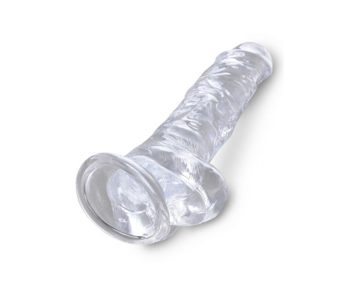 Заказать Прозрачный фаллоимитатор 8  Cock with Balls - 22,2 см.