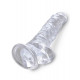 Заказать Прозрачный фаллоимитатор 8  Cock with Balls - 22,2 см.