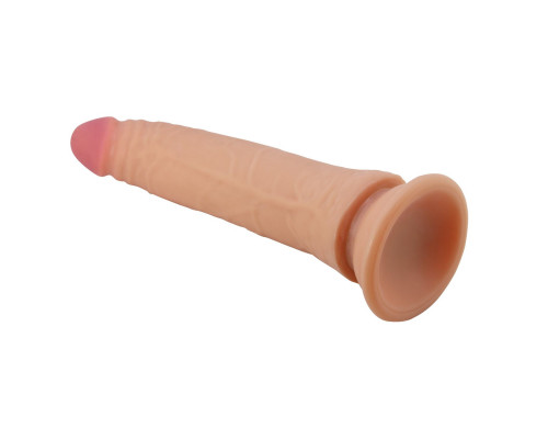 Телесный фаллоимитатор с эффектом скользящей кожи Kable - 21 см.