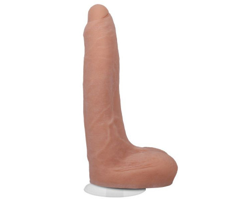 Заказать Телесный фаллоимитатор с мошонкой на съемной присоске Owen Gray Signature Cocks - 23,5 см.
