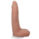 Заказать Телесный фаллоимитатор с мошонкой на съемной присоске Owen Gray Signature Cocks - 23,5 см.