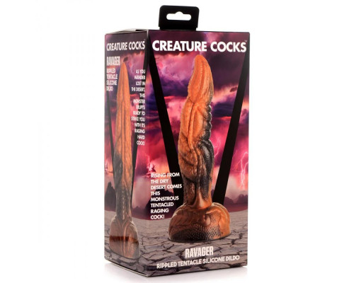 Фантазийный фаллоимитатор Ravager Rippled Tentacle Silicone Dildo - 20,3 см.